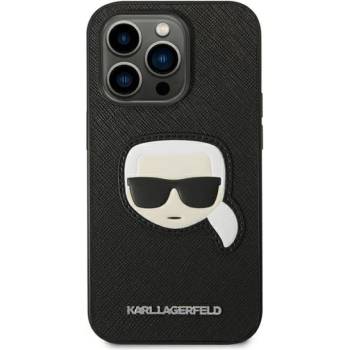 KARL LAGERFELD Калъф Karl Lagerfeld - Saffiano Karl Head, iPhone 14 Pro Max, черен (3666339077068)