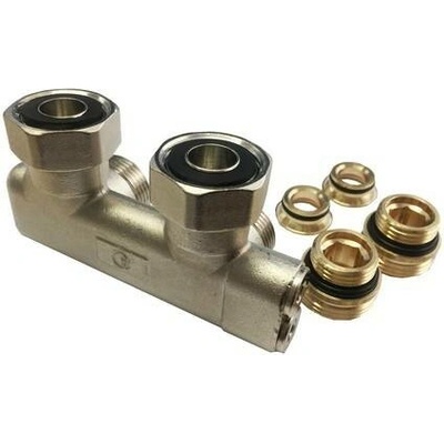 FORNARA FORNARA křížení rohové pro radiátory VK, uzavíratelné, s redukcemi 3/4" x 1/2" a adaptéry na plocho FO.409E