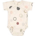 Lassig Бебешко боди с къс ръкав Lassig - Gots, 86/92 cm, 12-24 м, Circles Offwhite (4042183426365) - ozone