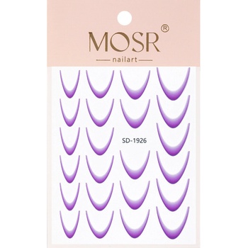 Gradient French Ombre Violet SD 1926 Nálepky na francúzsku manikúru