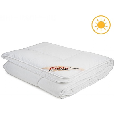 Dadka Letní prošívaná antibakteriální přikrývka Exclusive Silver z dutého vlákna bílá 90x130 800g