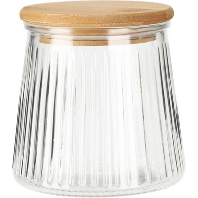 Excellent Houseware Skleněná nádoba na potraviny Ribbed 680 ml