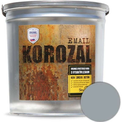 Slovlak Korozal email 3kg lesklý Šedý pastel
