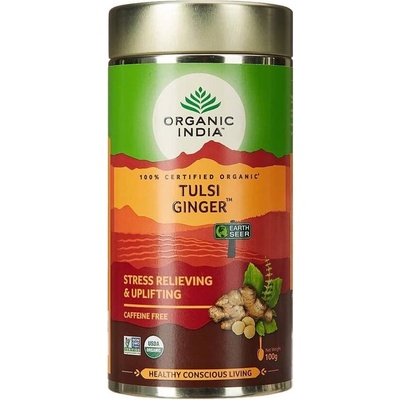 Organic India Tulsi Ginger Ajurvédsky čaj sypaný 100 g