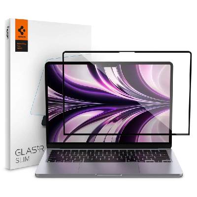 Tempered Glass GLAS. tR - висококачествено стъклено защитно покритие за целия дисплей на MacBook Air 13 M2 (2022) (черен-прозрачно)
