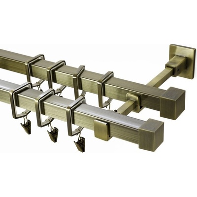 HEBR Garnýž Klasik starozlatá dvojitá 160 cm