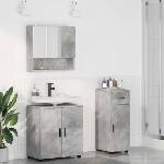 vidaXL Комплект мебели за баня 3 бр. Циментено сиво 61 x 35 x 64 см (3392956)