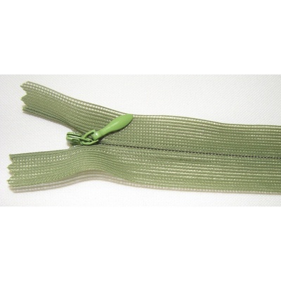 Zips krytý nedeliteľný 35cm zelená