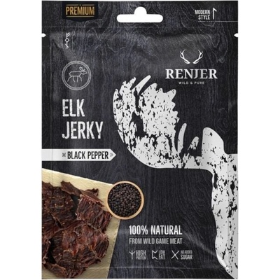 Renjer Sušené losie mäso Elk Jerky morská soľ 15 x 25 g