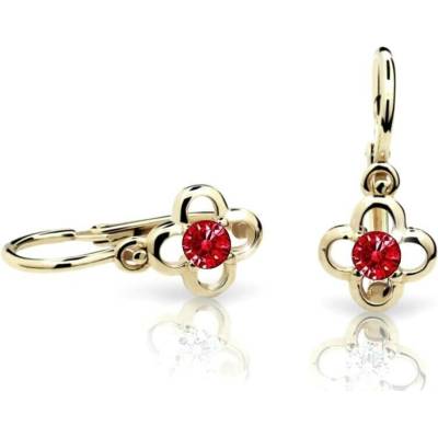 Cutie Jewellery zlaté dětské náušnice C1944-10-X-1 červená