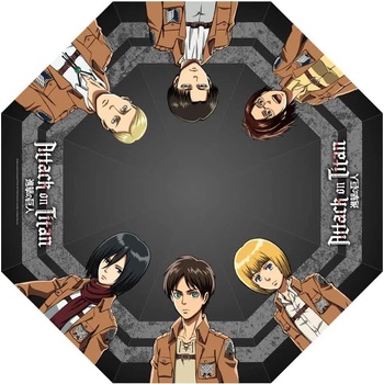 Sakami merchandise Чадър Sakami merchandise Attack on Titan Nezuko umbrella - Brown (Black)