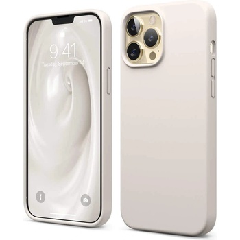elago Soft Silicone Case - силиконов (TPU) калъф за iPhone 13 Pro Max (бежов)