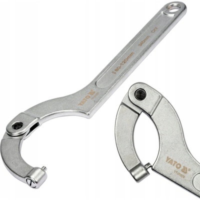 Yato Hákový klíč s čepem stavitelný 80-120mm YT-01678
