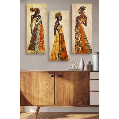 Wallity Sada obrazů AFRICAN WOMAN 70 x 50 cm 3 kusy