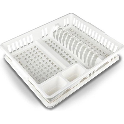 Plastový odkapávač s podnosem HEIDRUN 47x39cm Varianta: BÍLÁ – Zboží Dáma