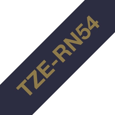 Brother TZE-RN54, zlatá na námorn.modré, 24 mm, textilná páska TZERN54