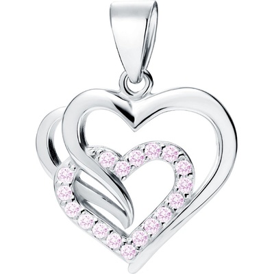 Olivie Stříbrný přívěsek Spojená srdce 4837