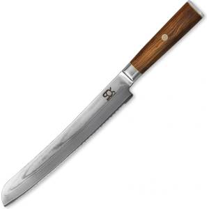 Dellinger Нож за сладкиши COCOBOLO JUICE WHITE DAMASCUS 22 см, кафяв, Dellinger (DNGRDBRKBJBR9)
