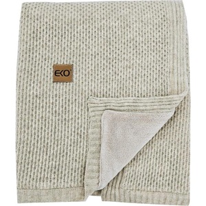 Eko ЕКО Плетено одеяло с подплата Бежово 100x80 см (PLE-97-BEIGE)
