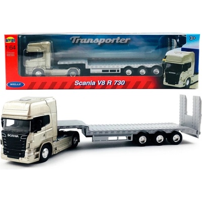 Welly nákladné vozidlo Scania 1:64 s návesom