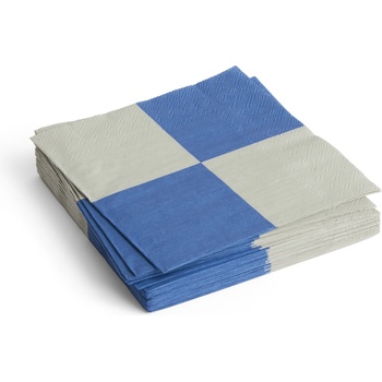 Hay Pattern Хартиени салфетки 40 x 40 см, сиво-синя карирана, 20 бр (AE732-E140-AQ04)