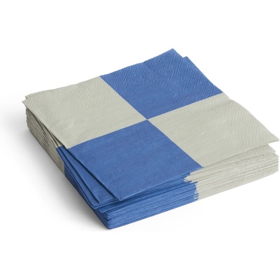 Hay Pattern Хартиени салфетки 40 x 40 см, сиво-синя карирана, 20 бр (AE732-E140-AQ04)