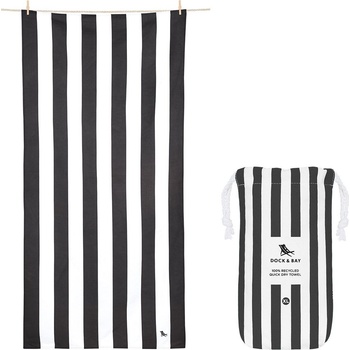 Dock & Bay Плажна кърпа бързосъхнеща, 90 x 200 см, цвят въглен (TOWLB-CAB-XL-BLACK-R)