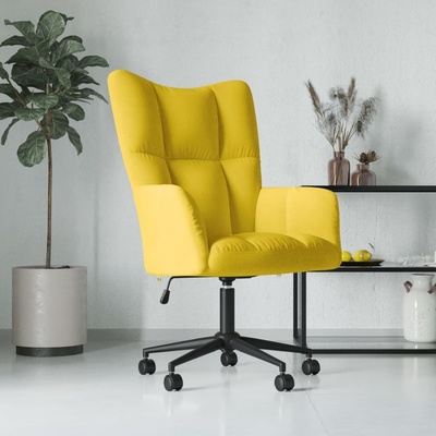 vidaXL 328102 relaxační hořčicově žluté samet
