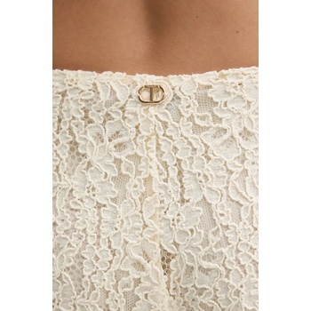 Twinset Панталон Twinset в бежово с широка каройка, с висока талия 251TT2017 (251TT2017)