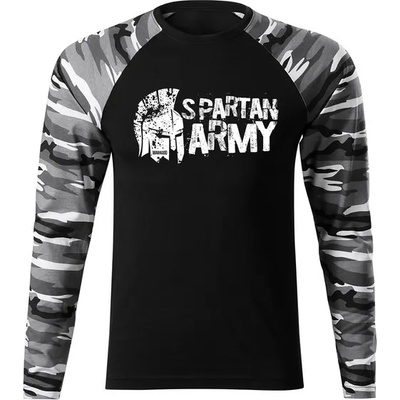 DRAGOWA FIT-T Тениска с дълъг ръкав Ariston, градски камуфлаж, 160 г/м2 (8383)