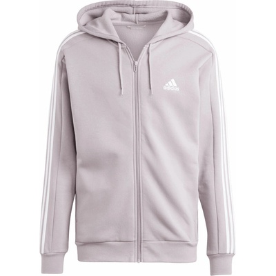 adidas Essentials Fleece 3-stripes Full-zip Hoodie ružová