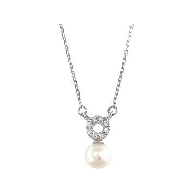 Infinity Silver Zlatý náhrdelník s perlou a zirkony 27603445W1,54
