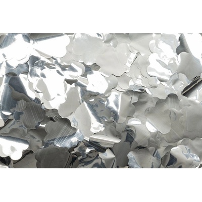 Show Confetti Metal Silver Flowers 1 kg Flameproof