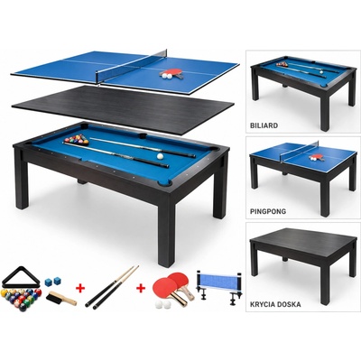 Playronix Jedálenský biliardový stôl 3v1 8 ft
