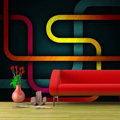 Sablio Tapeta Farebné čmáranice, rozmery 336x220 cm
