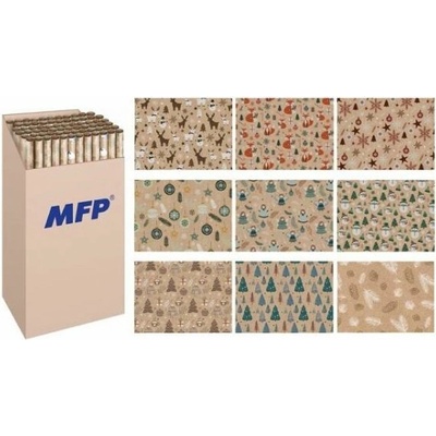 Balící papír vánoční role KRAFT 2x100x70 MIX