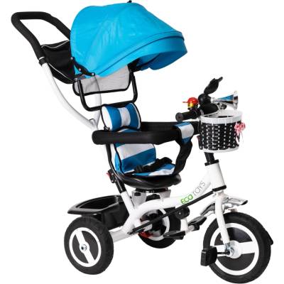 ECOTOYS s otočným sedadlem a stříškou modrá