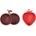 OYOY Yummy Strawberry & Cherry купички за закуски, 2 бр (M107407)