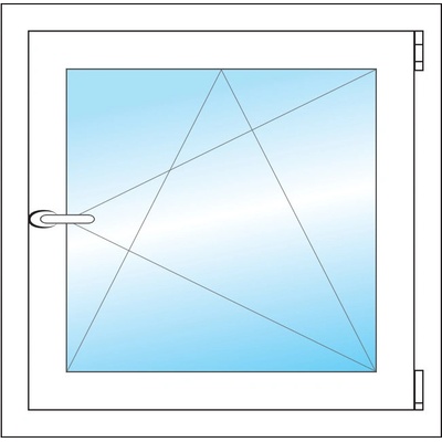 OKNA HNED Plastové okno 65x64 cm (650x640 mm) bílé otevíravé a sklopné pravé
