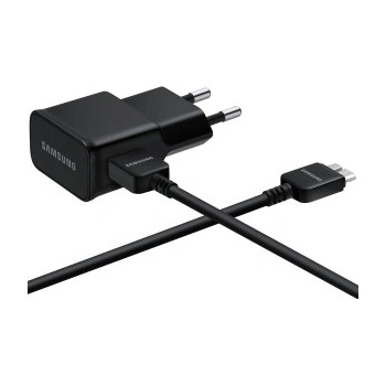 Samsung Захранване и кабел (MicroUSB 3.0 21 pin) за Samsung Galaxy Note 3, Galaxy S5, Samsung Galaxy S5 Neo - Samsung Charger EP-TA10EB microUSB v3.0 (черен) (EP-TA10EB)