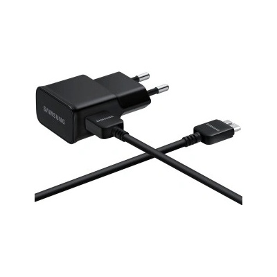 Samsung Захранване и кабел (MicroUSB 3.0 21 pin) за Samsung Galaxy Note 3, Galaxy S5, Samsung Galaxy S5 Neo - Samsung Charger EP-TA10EB microUSB v3.0 (черен) (EP-TA10EB)