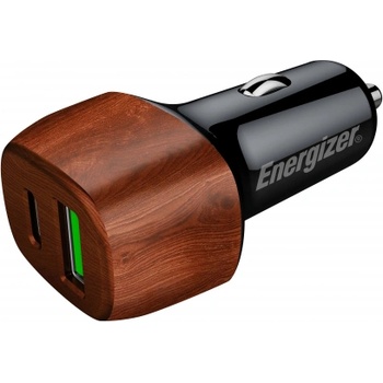 Energizer Зарядно за кола Energizer - D38WO, USB-A/C, 38W, кафяво (D38WO)