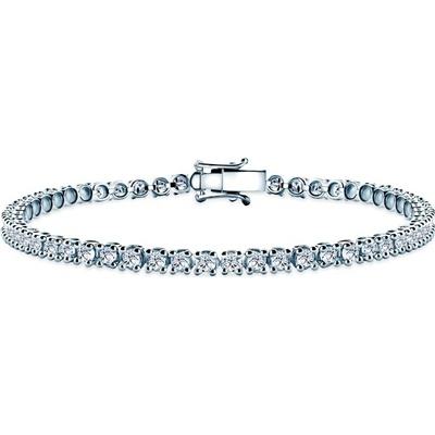 SAVICKI Tenisový náramok biele zlato s laboratórnými diamantmi 2.160 ct 3,2 mm 18 cm - SAV-B-TENIS-18CM-32SZ-22K-585-BDLAB-B
