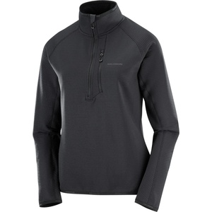 Salomon Дамски поларен пуловер Salomon Women's Essential Lightwarm Half Zip Fleece jumper - Deep Black (105-6919-0212)