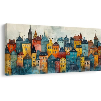 Obraz barevné kouzlo města - 60x30