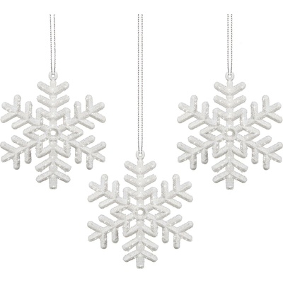 Springos CA0041 VÁNOČNÍ OZDOBY HVĚZDIČKY 9,5 CM 3 KS.