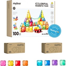 Mideer SADA Stavebnice 100 ks + Magnetické dieliky CELKOM 140 ks