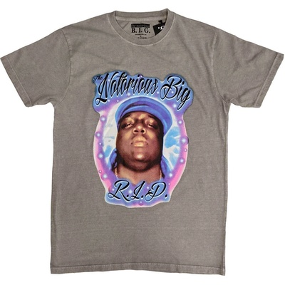 Notorious B. I. G Notorious B. I. G. RIP Airbrush Grey L Риза (BIGTS29MG03)