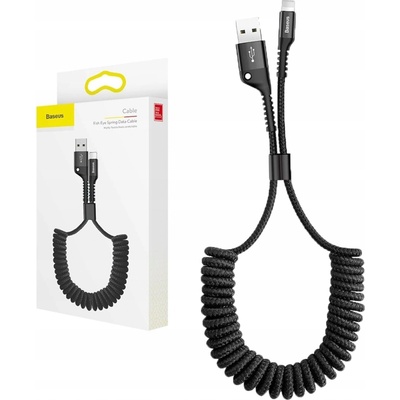 Baseus CALSR-01 Fish Eye Spring dátový USB / Lightning, 2A, 1m, černý