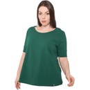Basic feel GOOD Dámske plus size bavlnené tričko MISSY tmavo zelené